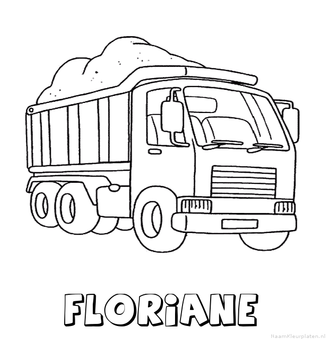 Floriane vrachtwagen kleurplaat
