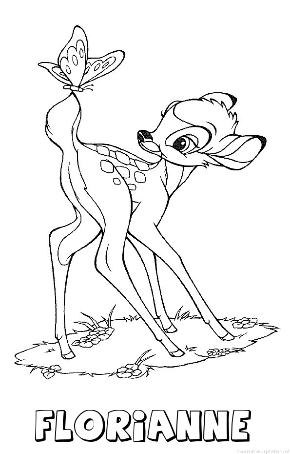 Florianne bambi kleurplaat