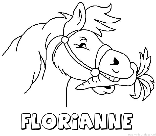 Florianne paard van sinterklaas kleurplaat