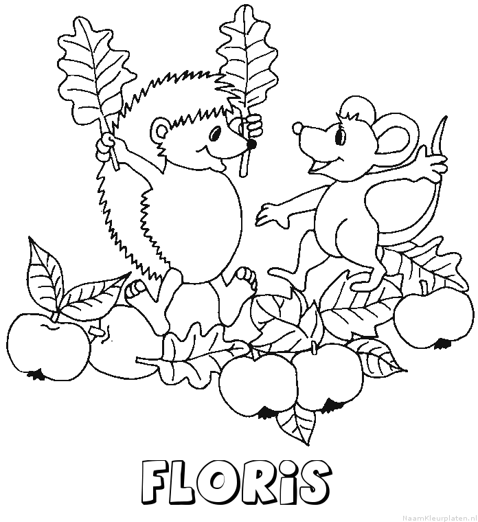 Floris egel kleurplaat
