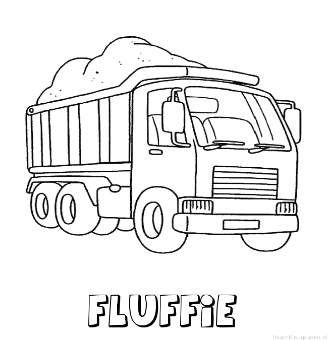 Fluffie vrachtwagen