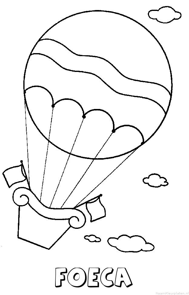 Foeca luchtballon kleurplaat
