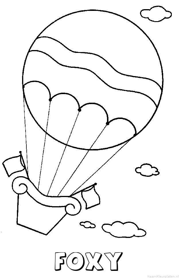Foxy luchtballon kleurplaat