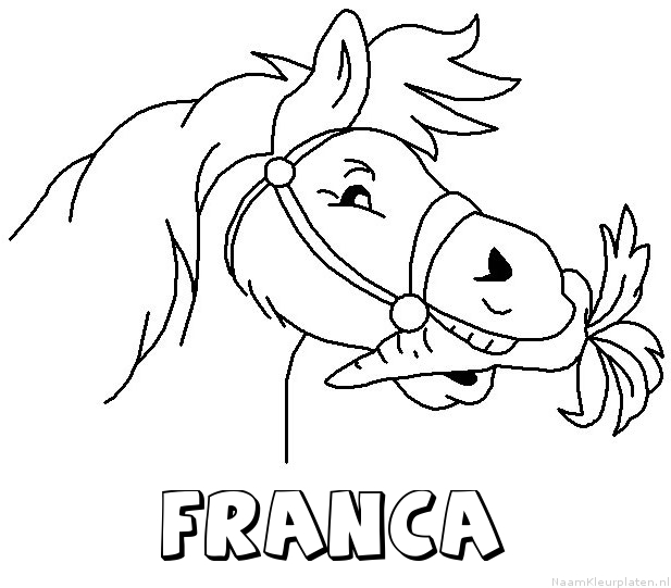 Franca paard van sinterklaas kleurplaat