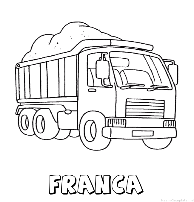 Franca vrachtwagen kleurplaat