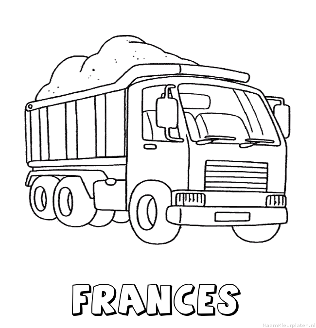 Frances vrachtwagen kleurplaat