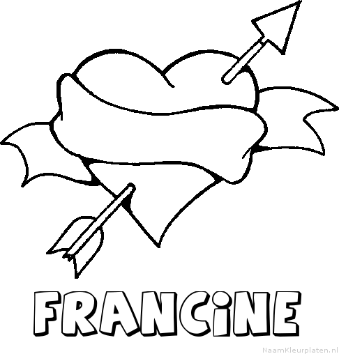 Francine liefde kleurplaat