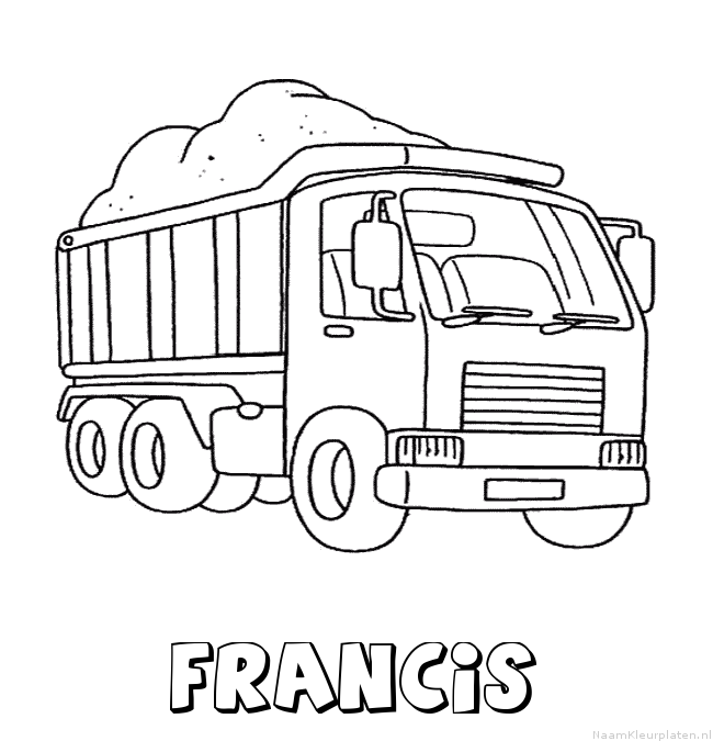Francis vrachtwagen kleurplaat