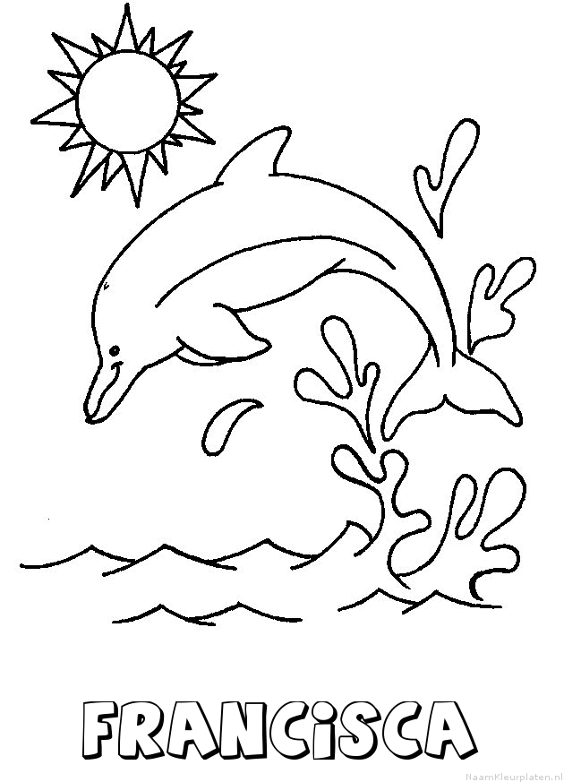 Francisca dolfijn kleurplaat