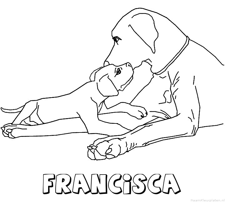 Francisca hond puppy kleurplaat
