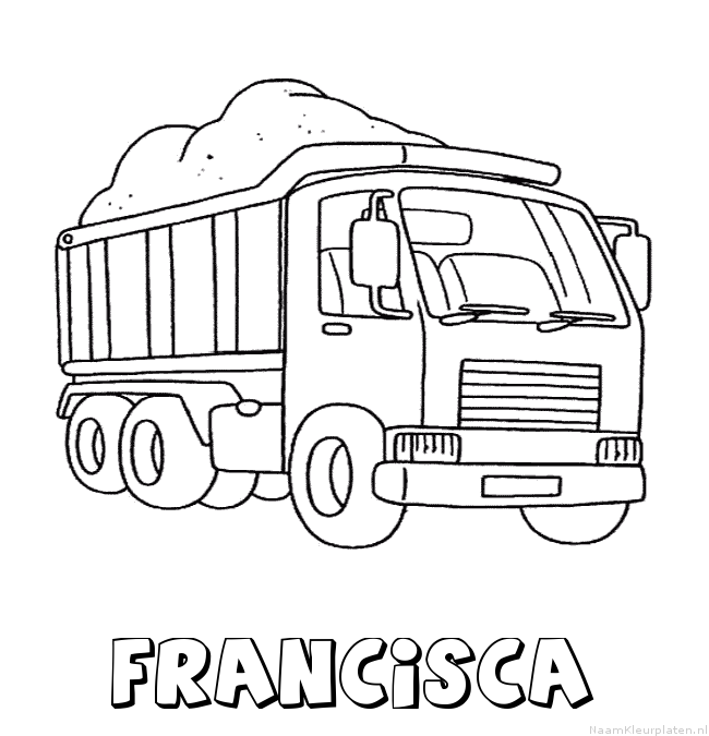 Francisca vrachtwagen kleurplaat