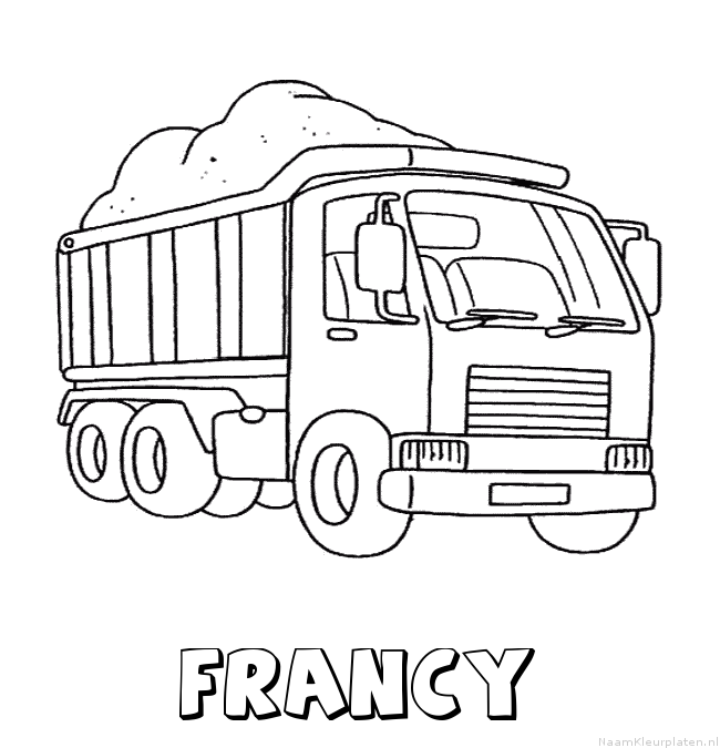 Francy vrachtwagen kleurplaat