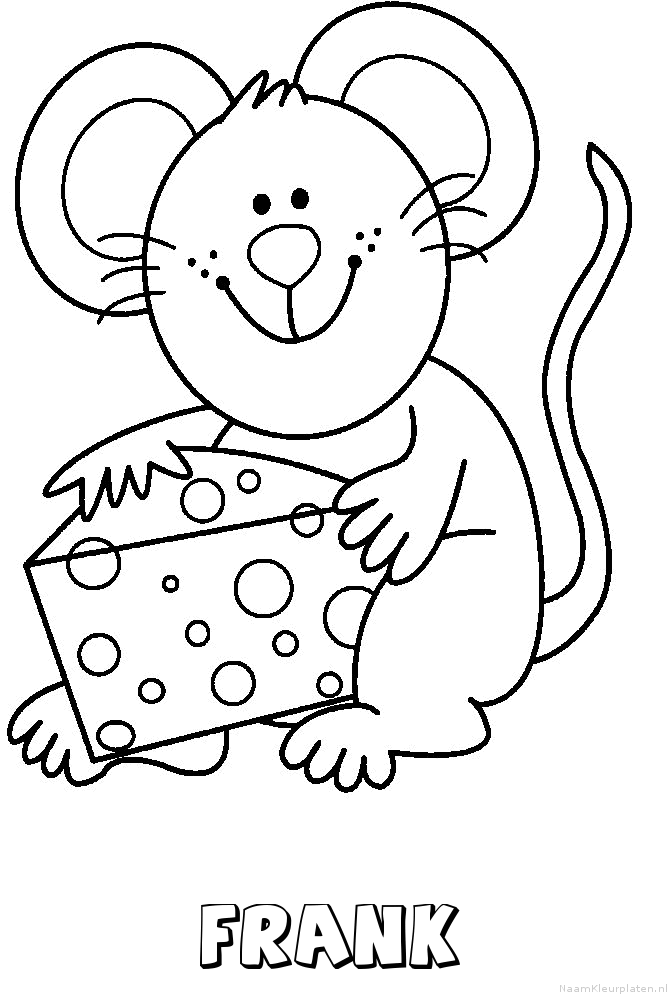 Frank muis kaas kleurplaat