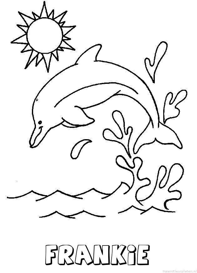 Frankie dolfijn kleurplaat