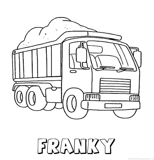 Franky vrachtwagen kleurplaat
