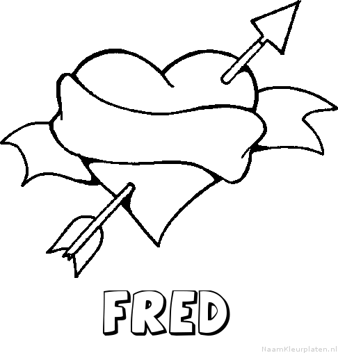 Fred liefde kleurplaat