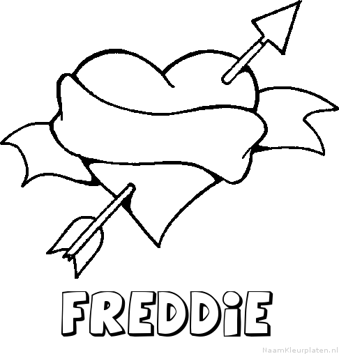 Freddie liefde kleurplaat