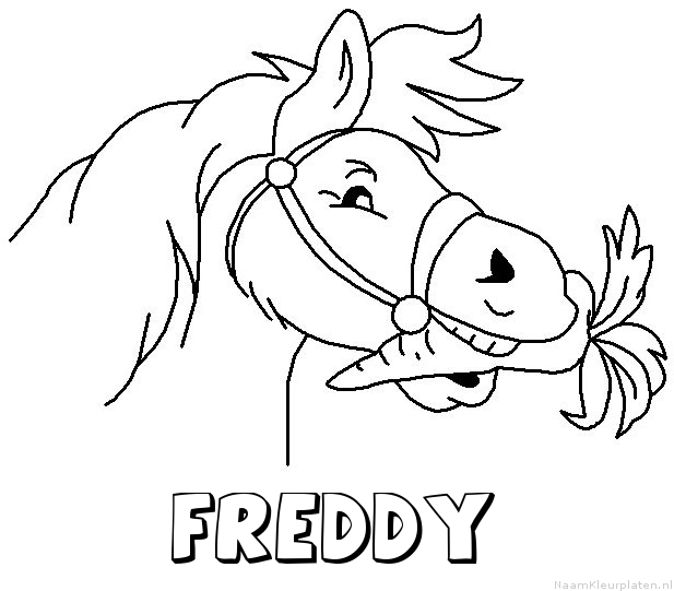 Freddy paard van sinterklaas kleurplaat