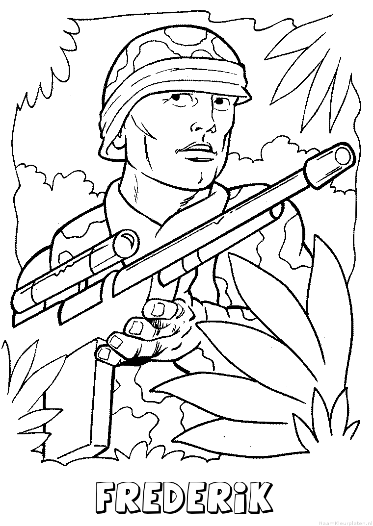 Frederik leger kleurplaat