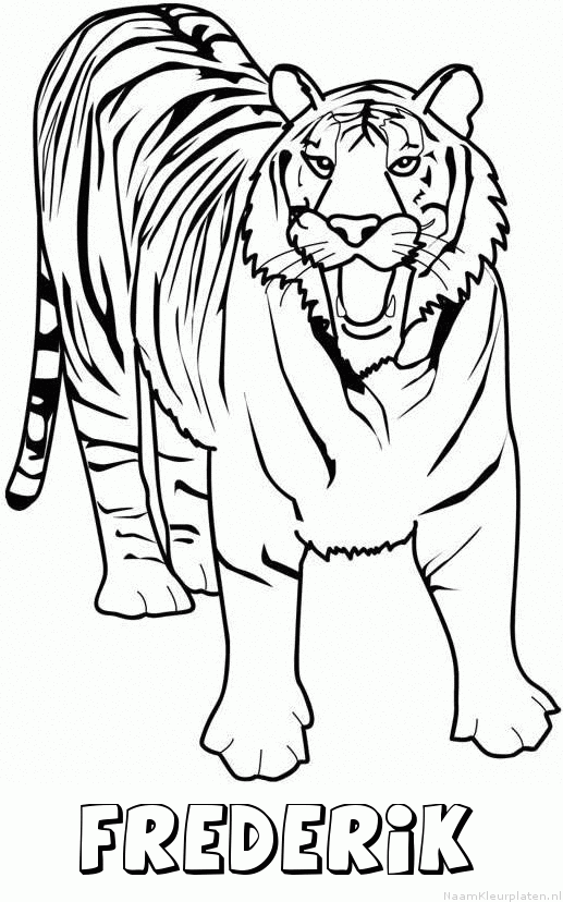 Frederik tijger 2 kleurplaat