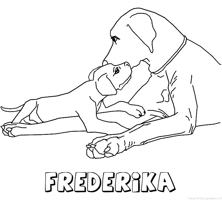 Frederika hond puppy kleurplaat