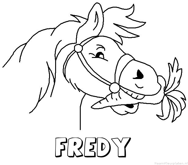 Fredy paard van sinterklaas kleurplaat