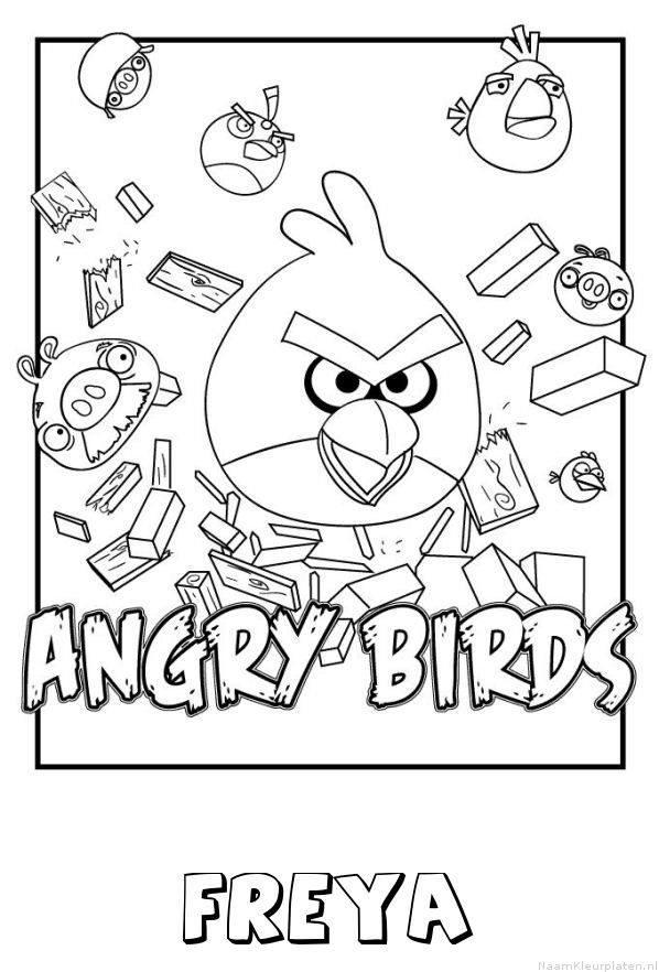Freya angry birds kleurplaat