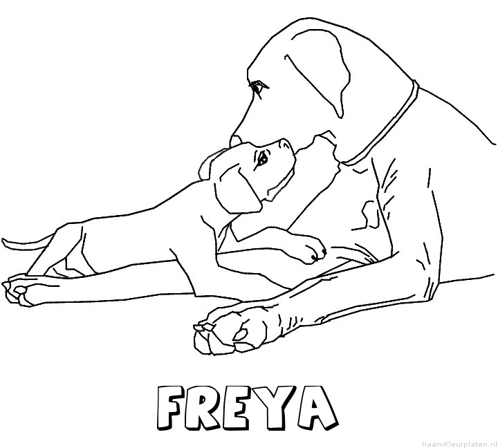 Freya hond puppy kleurplaat