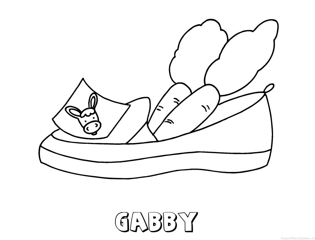 Gabby schoen zetten