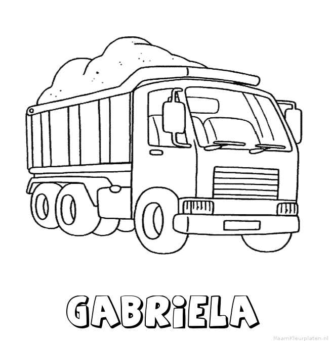 Gabriela vrachtwagen kleurplaat