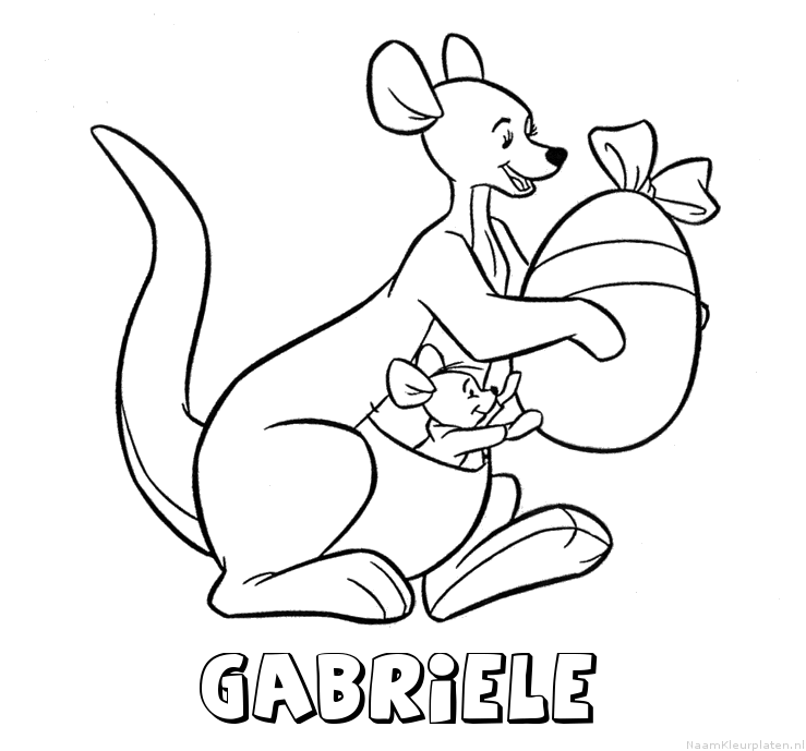 Gabriele kangoeroe kleurplaat