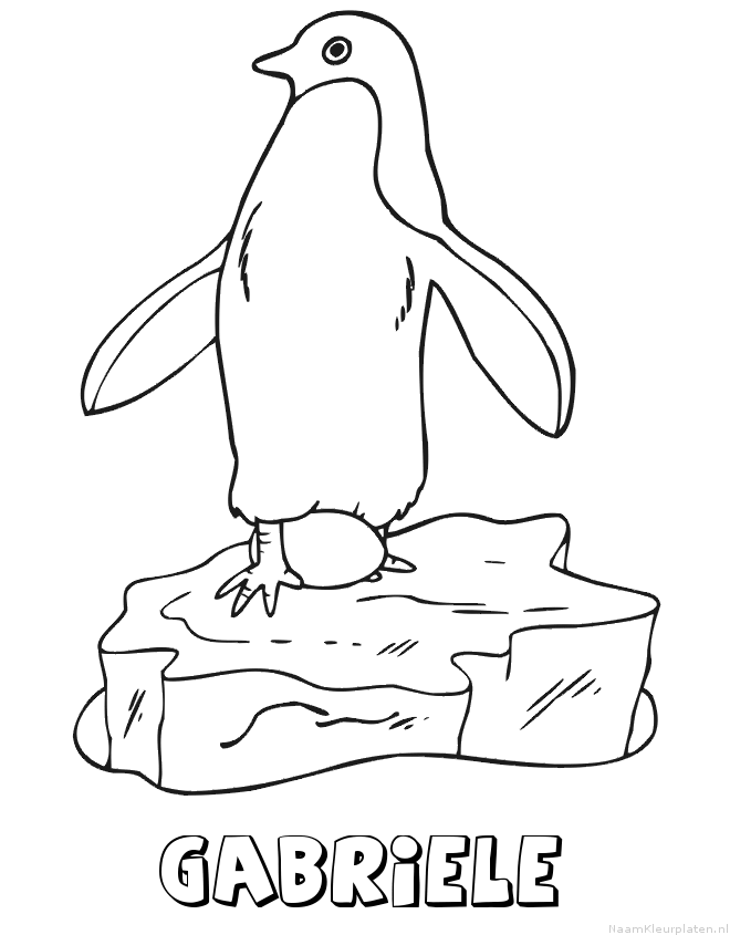 Gabriele pinguin kleurplaat