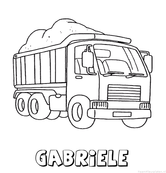 Gabriele vrachtwagen kleurplaat