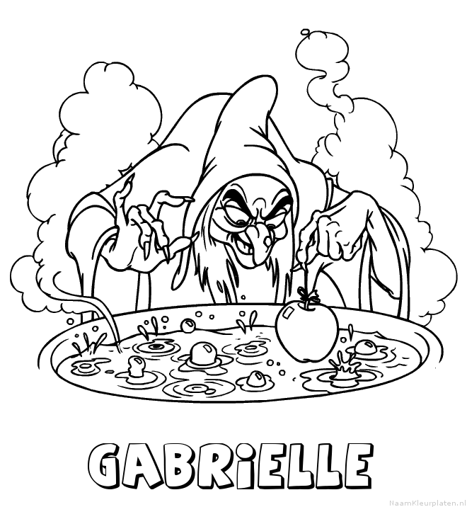 Gabrielle heks kleurplaat