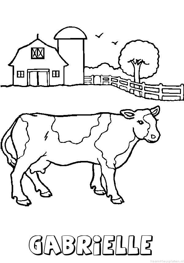 Gabrielle koe kleurplaat