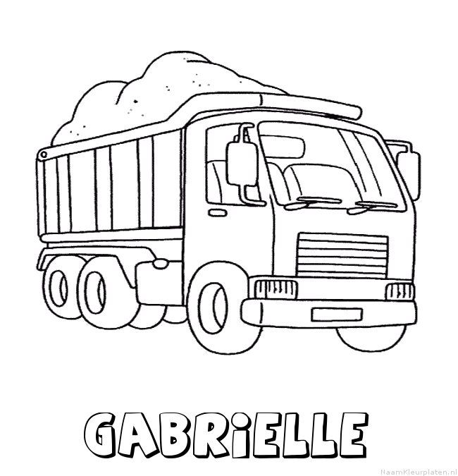 Gabrielle vrachtwagen kleurplaat