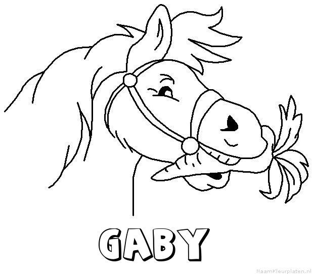 Gaby paard van sinterklaas kleurplaat