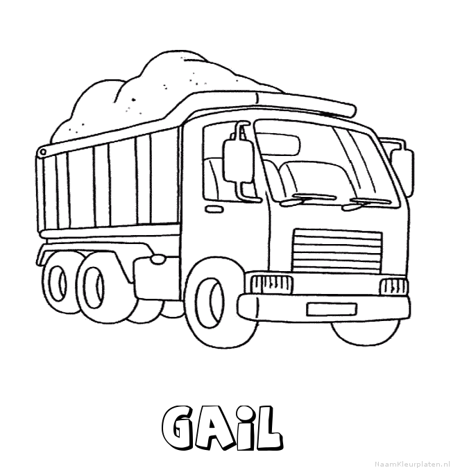 Gail vrachtwagen kleurplaat