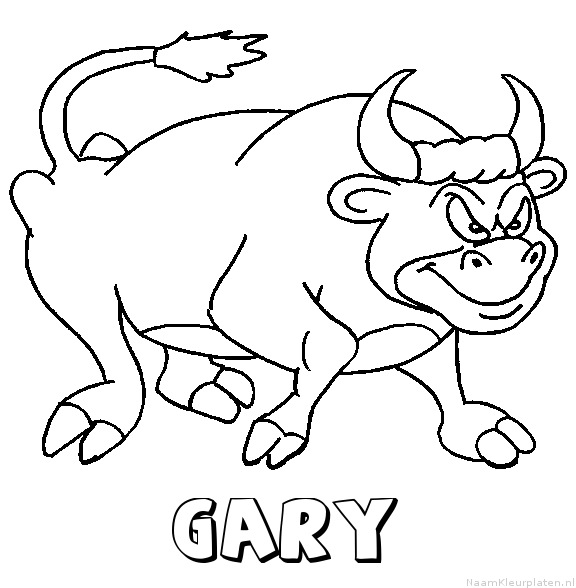 Gary stier kleurplaat
