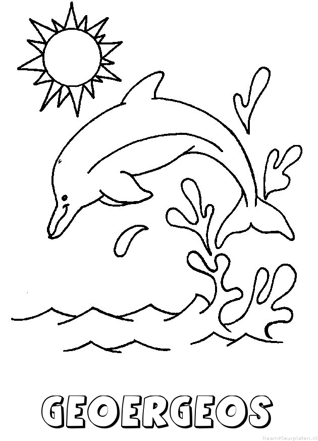 Geoergeos dolfijn kleurplaat