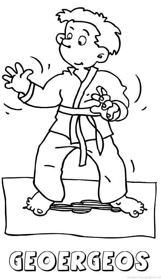 Geoergeos judo kleurplaat