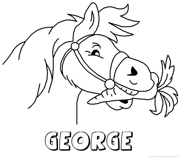 George paard van sinterklaas kleurplaat