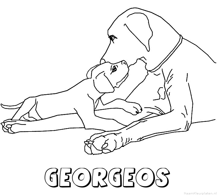 Georgeos hond puppy kleurplaat