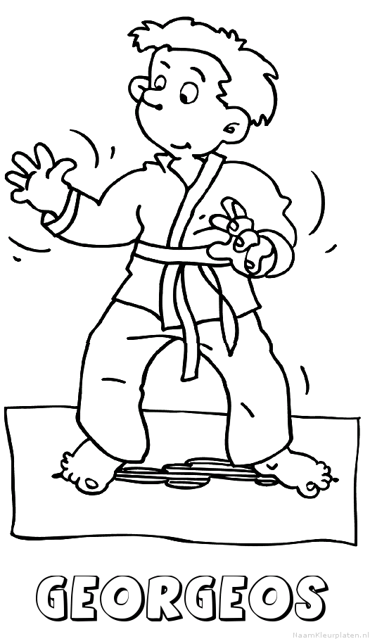 Georgeos judo kleurplaat