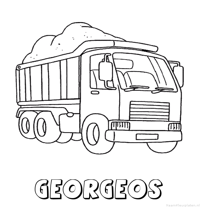 Georgeos vrachtwagen kleurplaat