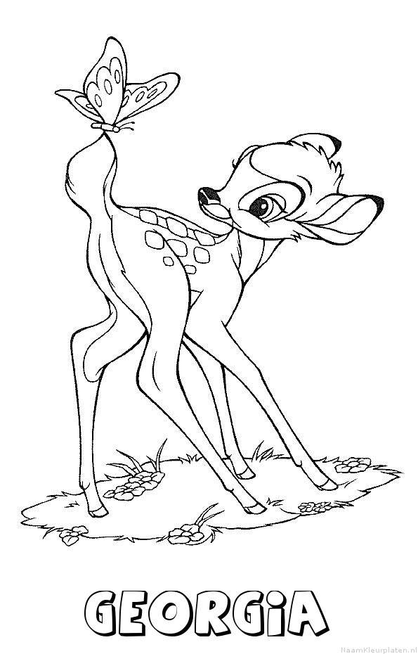Georgia bambi kleurplaat