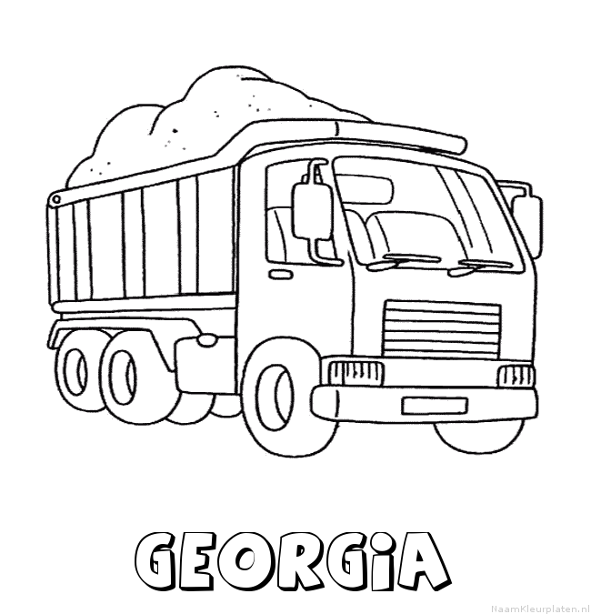 Georgia vrachtwagen kleurplaat