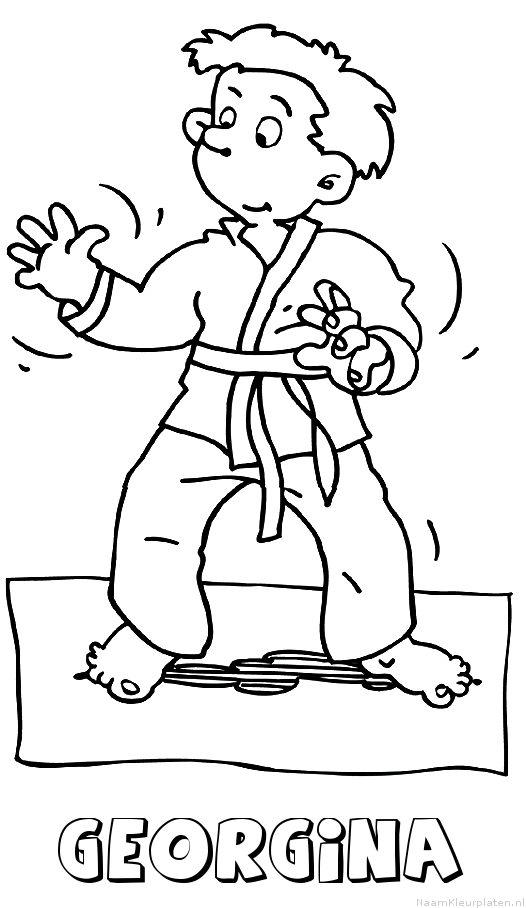 Georgina judo kleurplaat