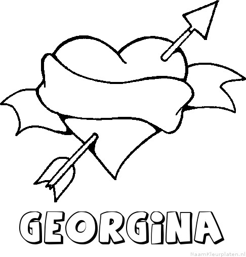 Georgina liefde kleurplaat