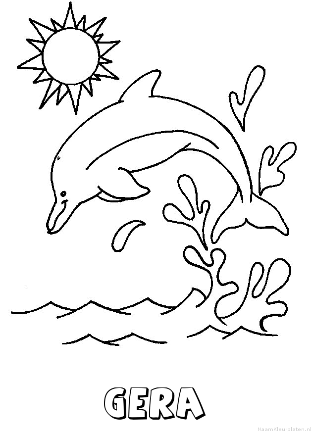 Gera dolfijn kleurplaat